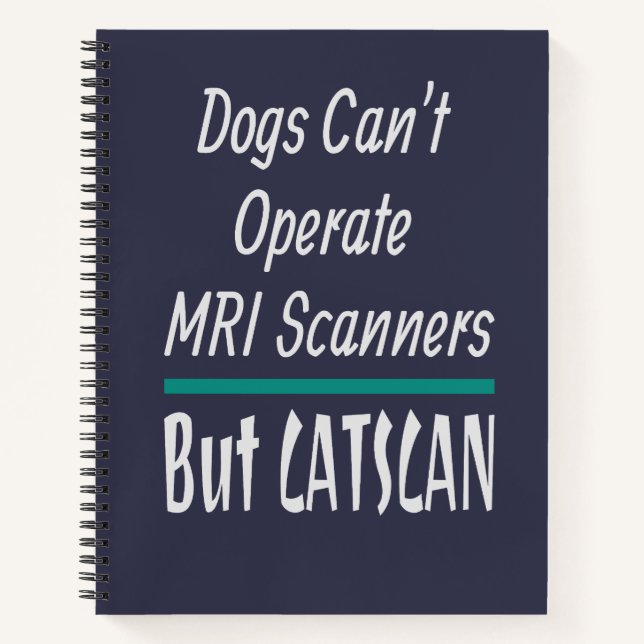 Cuaderno Chiste médico perros y gatos papa Chiste gracioso (Anverso)