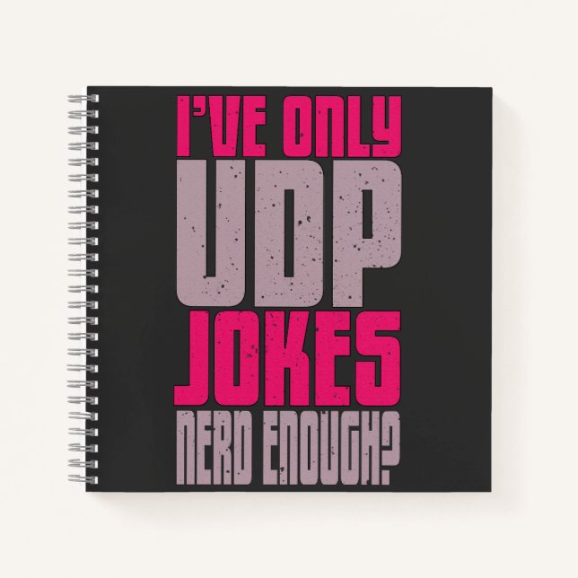 Cuaderno Chiste udp del programador de informática (Anverso)