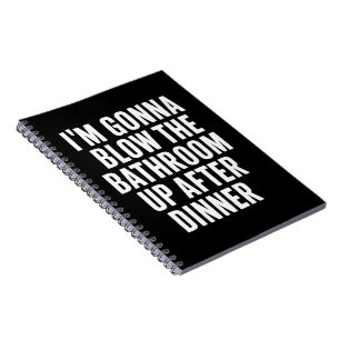Cuaderno Chistoso golpea el humor de baño inapropiado