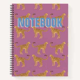 Cuaderno Chita, bloc de notas en espiral de leopardo rosa