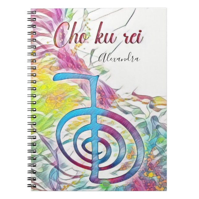 Cuaderno Cho Ku Rei - acuarela abstracta (Frente)