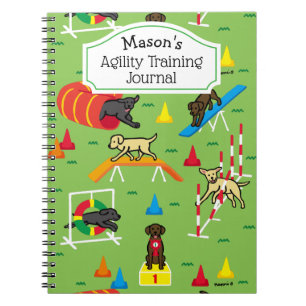 Cuaderno Choco de entrenamiento de agilidad de perro recupe