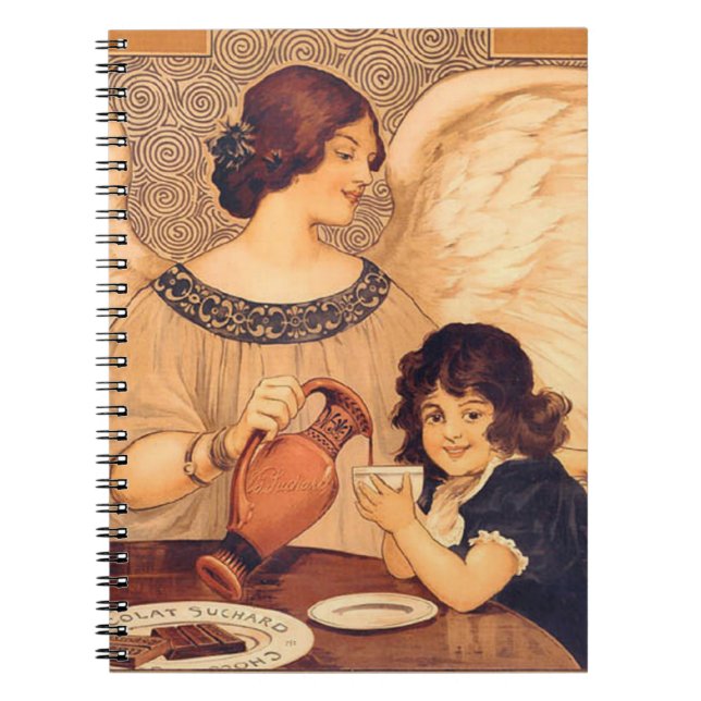 Cuaderno Chocolate Ángel Francés Antiguo (Frente)