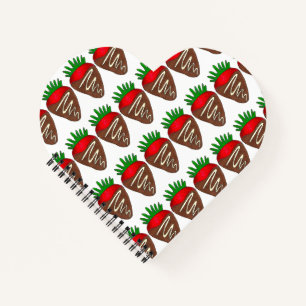 Cuaderno Chocolate blanco oscuro batido de fresas cubiertas