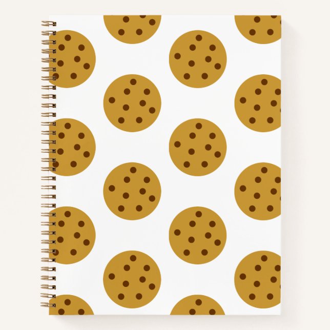 Cuaderno Chocolate Chip Cookies Divertido postre dulce (Anverso)