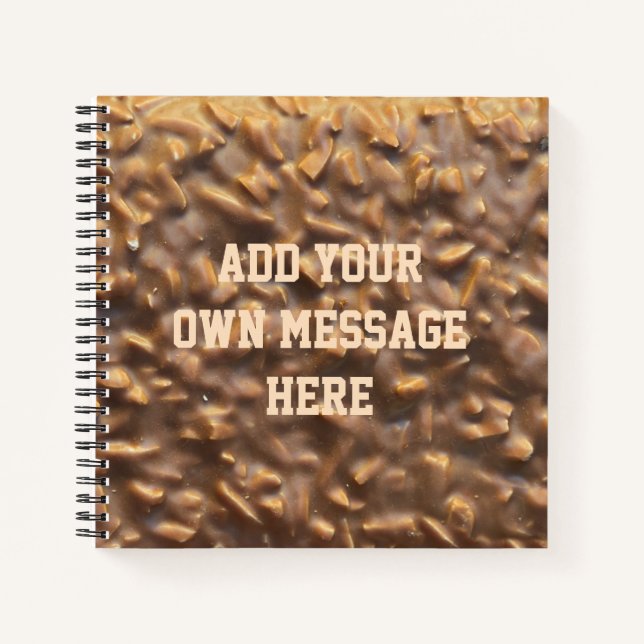 Cuaderno Chocolate Chunky personalizado texto personalizado (Anverso)