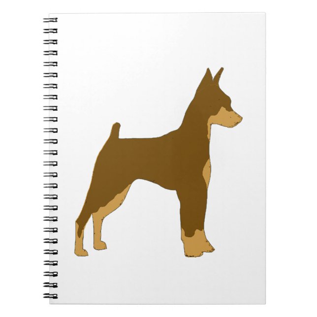 Cuaderno chocolate con pin mín y silo tan (Frente)