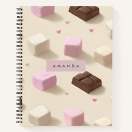 Cuaderno Chocolate dulce y malvavisco personalizado