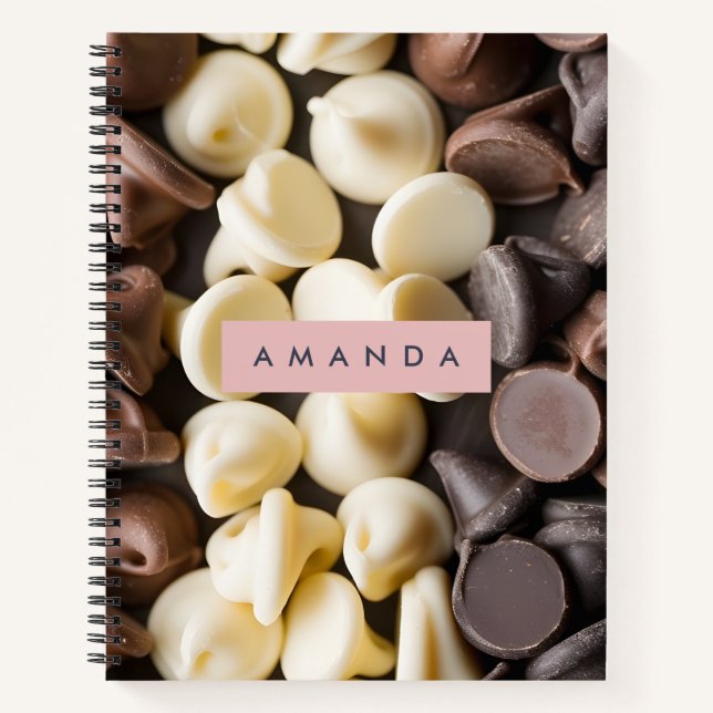 Cuaderno Chocolate Personalizado con Chispas Dulces (Anverso)