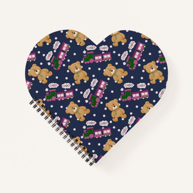 Cuaderno Choo choo train heart bear notebook (Anverso)