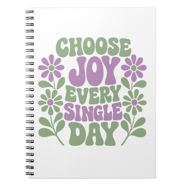 Cuaderno Choose Joy Every Single Day Sage Lavender  (Frente)