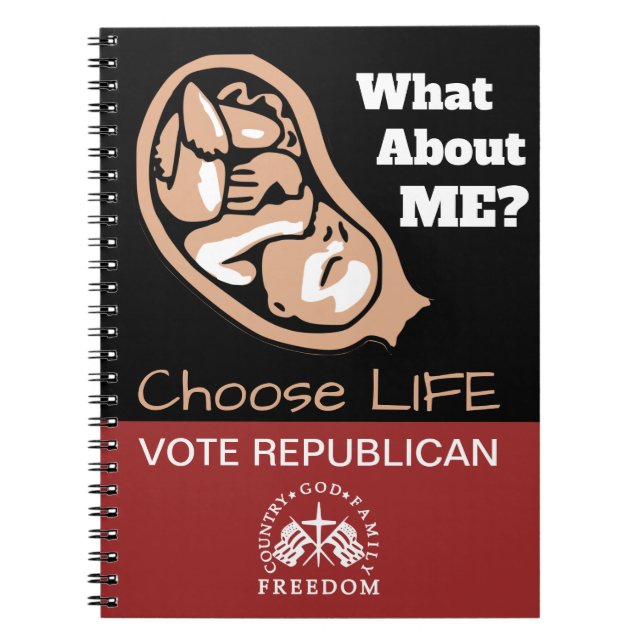 Cuaderno Choose Life Vote Republican (Frente)