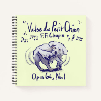 Cuaderno Chopin Minute Waltz Spiral Notebook