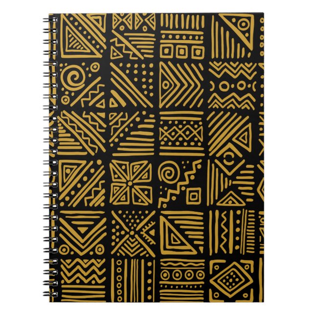 Cuaderno Choque africano: etnia tribal sin costuras. (Frente)