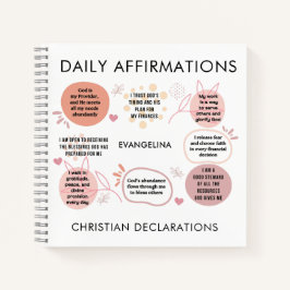 Cuaderno Christian Declarations Daily Affirmations Prayer