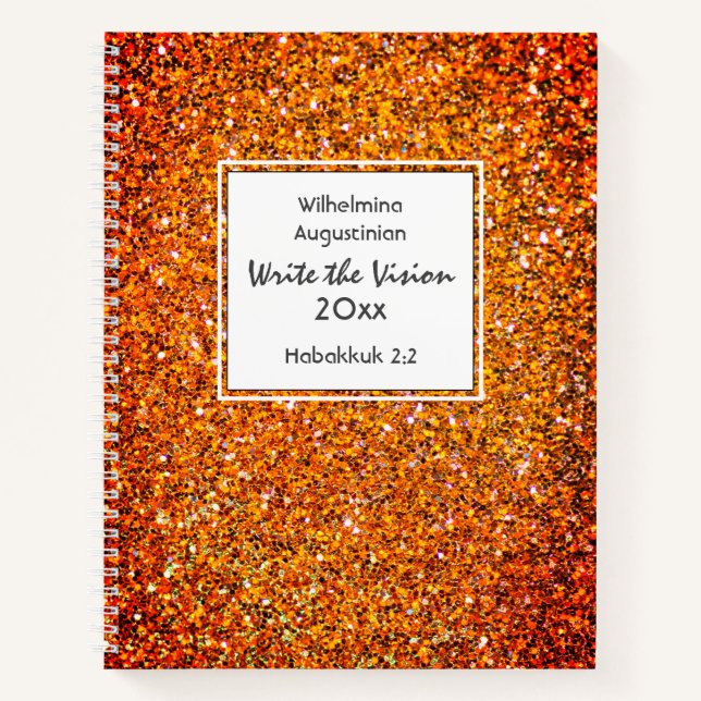 Cuaderno Christian ESCRIBE EL Personalizable DE VISIÓN ROJO (Anverso)