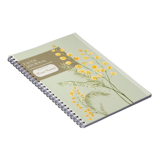Cuaderno Christian Faith Journal y notas de sermón - Flores (Lado Derecho)