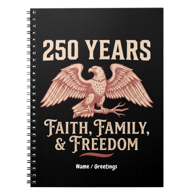 Cuaderno Christian Patriot 2026 Jubilee Faith Family  (Frente)