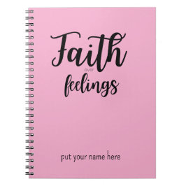 Cuaderno Christian Women Minimalist Faith Over Feelings