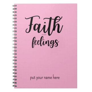 Cuaderno Christian Women Minimalist Faith Over Feelings 