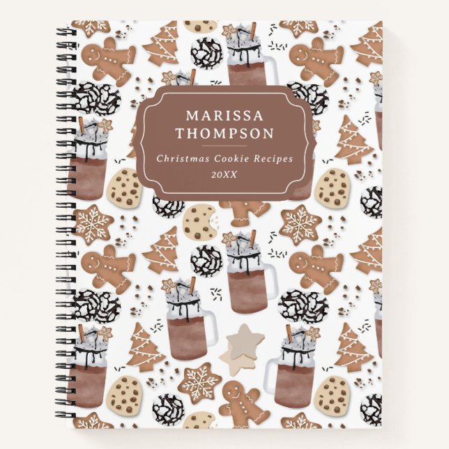 Cuaderno Christmas Cookies Holiday Baking Recipe Cookbook (Anverso)