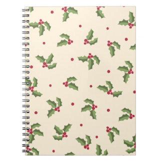 Cuaderno Christmas Holly Print Spiral Photo Notebook