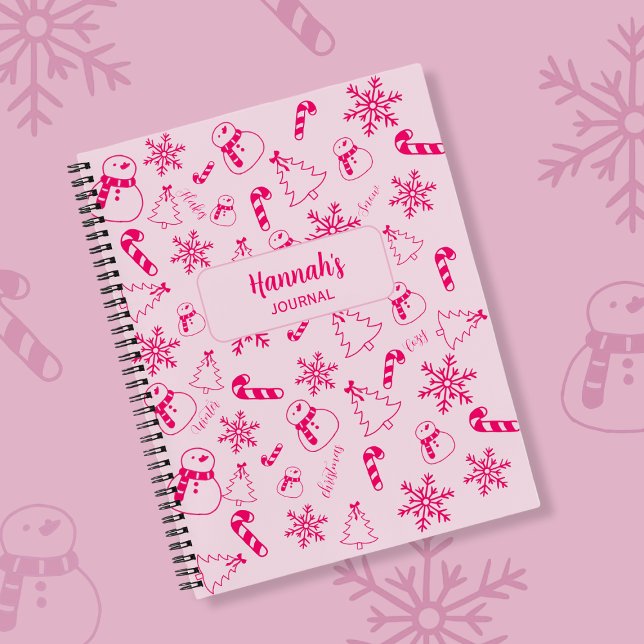 Cuaderno Christmas Journal – Pink Winter Holiday Notebook (Subido por el creador)