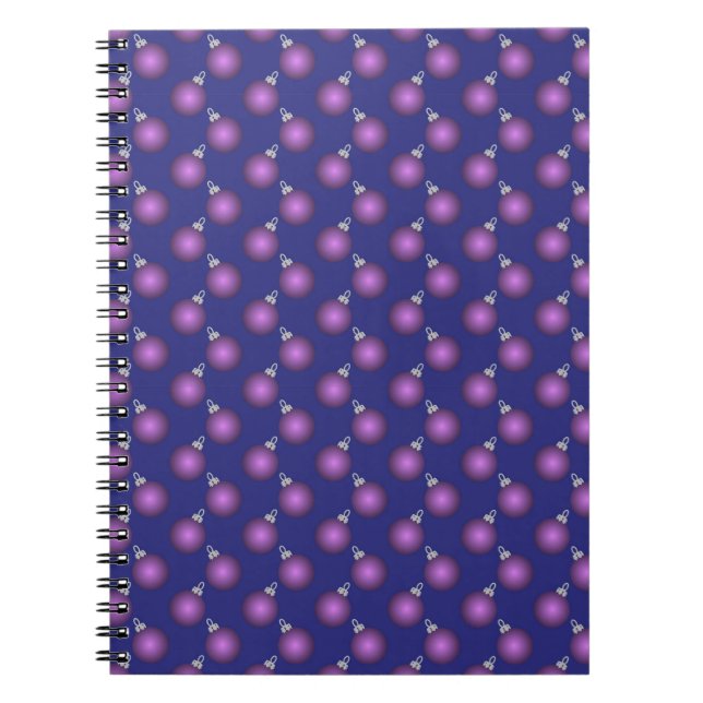Cuaderno Christmas Notebook with Purple Baubles (Frente)