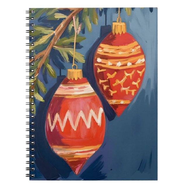 Cuaderno Christmas Ornaments Watercolor Holiday (Frente)