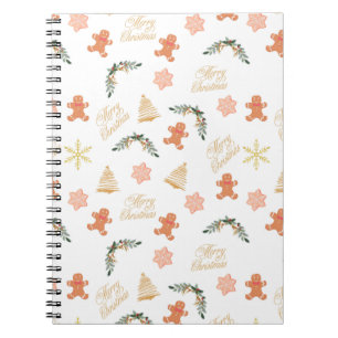 Cuaderno christmas pattern with christmas tree cookies
