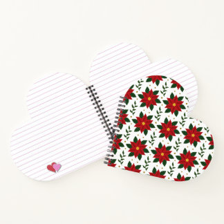 Cuaderno Christmas Poinsettia Floral Pattern | Red Green