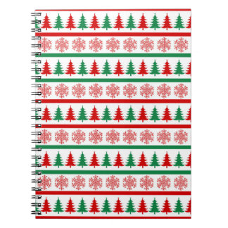 Cuaderno Christmas Snowflakes Pattern Notebook Tree Journal
