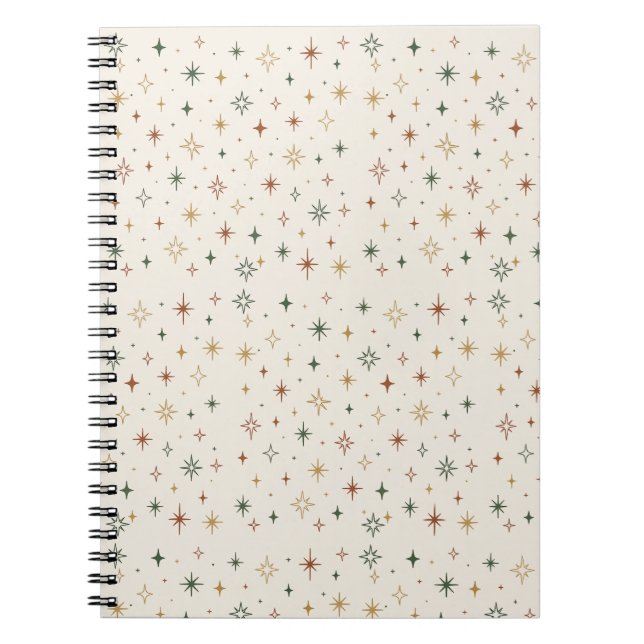 Cuaderno Christmas Stars & Sparkles Pattern			 (Frente)
