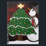 Cuaderno Christmas Tree Snowman Surprise Art Print<br><div class="desc">You are viewing The Lee Hiller Design Collection. Apparel,  Gifts & Collectibles Lee Hiller Photography or Digital Art Collection. You can view her Nature photography at http://HikeOurPlanet.com/ and follow her hiking blog within Hot Springs National Park.</div>