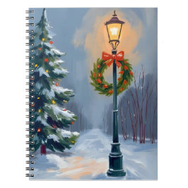 Cuaderno Christmas Wreath Lightpole Tree