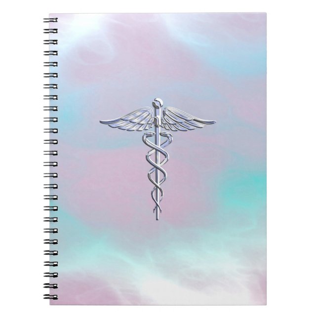 Cuaderno Chrome Like Caduceus Medical Symbol Mother Pearl (Frente)