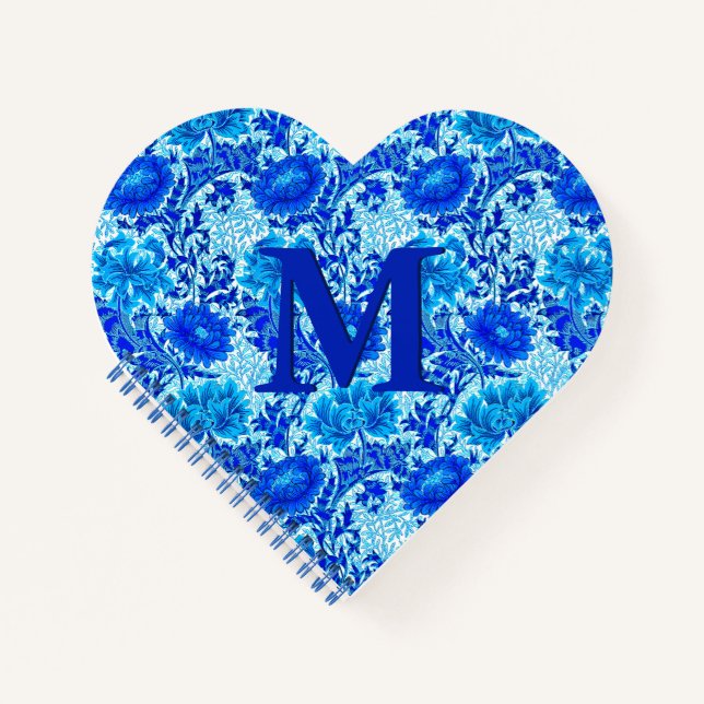 Cuaderno Chrysanthemums William Morris Shades of Denim Blue (Anverso)