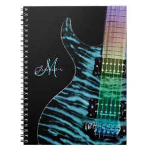 Cuaderno ciánico personalizado de la música de l