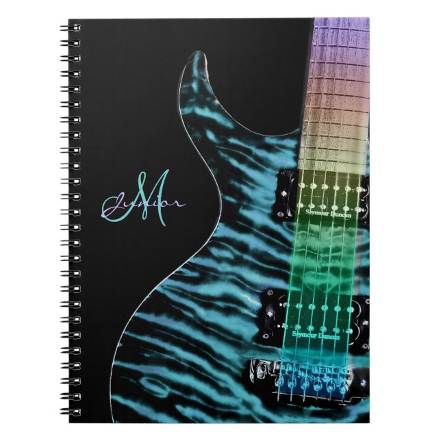 Cuaderno ciánico personalizado de la música de la (Frente)