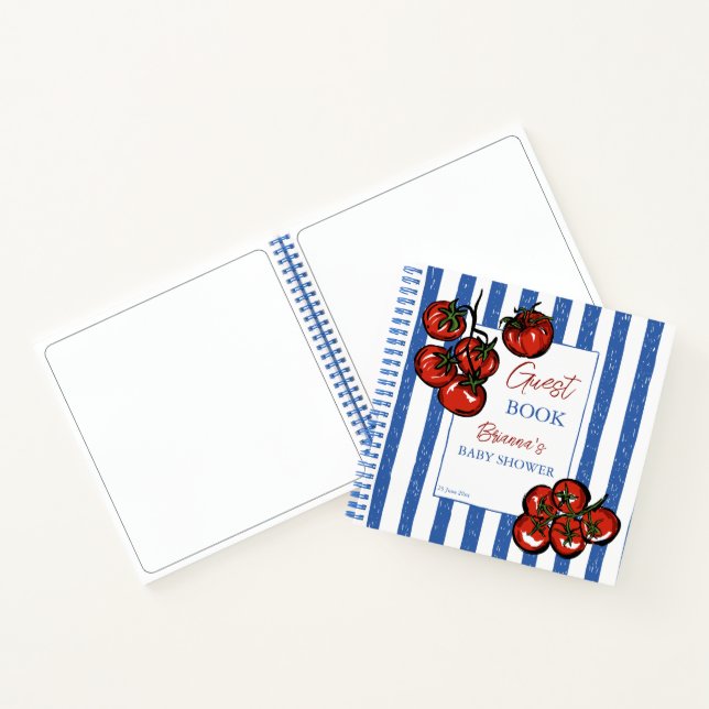 Cuaderno Ciao baby tomato Italian baby shower guest book (Interior)