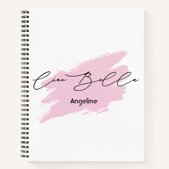 Cuaderno Ciao Bella Broche Italiano Nombre Tote Bag (Anverso)