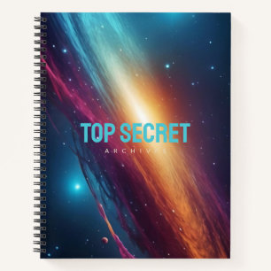 Cuaderno Ciberpunk Espacio Neón Abstracto Galaxia Brillante