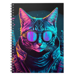Cuaderno Ciberpunk neón twilight gafas gafas soldado negro