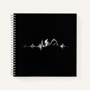Cuaderno Ciclismo Carreras Heartbeat Bicicleta de montaña