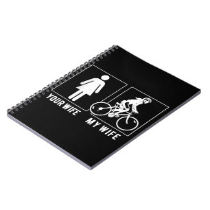 CUADERNO CICLISMO DIVERTIDO - TU ESPOSA - MI ESPOSA CICLIST
