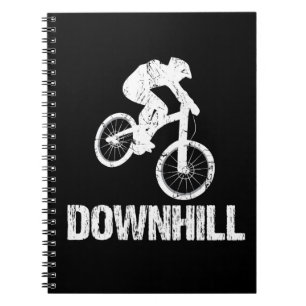 Cuaderno Ciclista de montaña cuesta abajo