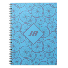 Cuaderno Ciclista Hobbie Ciclismo Ruedas Blue Monogramed
