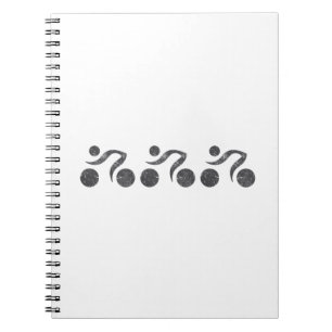 Cuaderno Ciclistas en gris