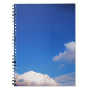 Cuaderno Cielo azul claro y nubes blancas