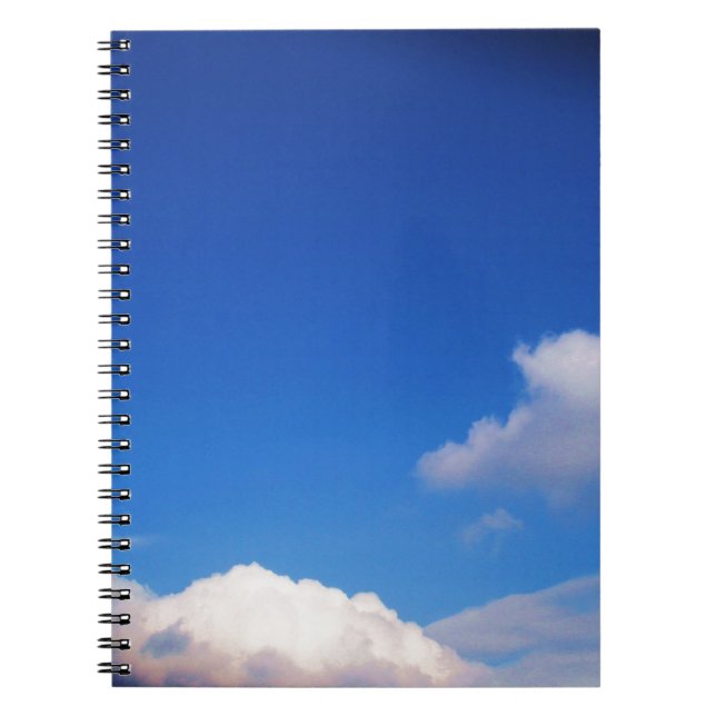 Cuaderno Cielo azul claro y nubes blancas (Frente)